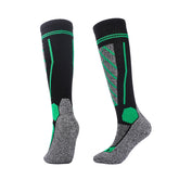 Knee High Merino Wool Ski Socks | Geometric Contrast